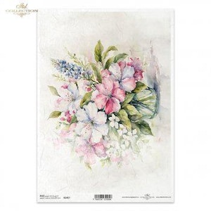 Boeket bloemen R2457 837 Rijstpapier decoupage vezelpapier motief papieren servet techniek decoupagepapier scrapbookpapier
