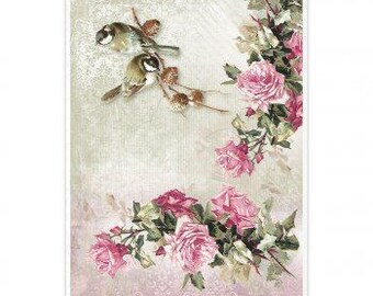 Roses R1318 129 Rice paper decoupage fiber paper motif paper napkin technique decoupage paper scrapbook paper