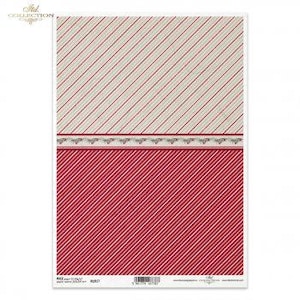 Patrón de papel tapiz con rayas R1917 143, papel de arroz, papel de fibra, papel con motivos, servilletas, técnica de decoupage, papel para álbumes de recortes