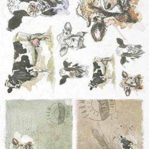 Kühe R1561 68 - Decoupage Paper Papier Faserpapier Motivpapier Serviettentechnik