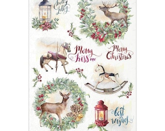 Merry Christmas R1637 4 - Decoupage - Rice paper - Fiber paper - Motif paper - Napkin technique