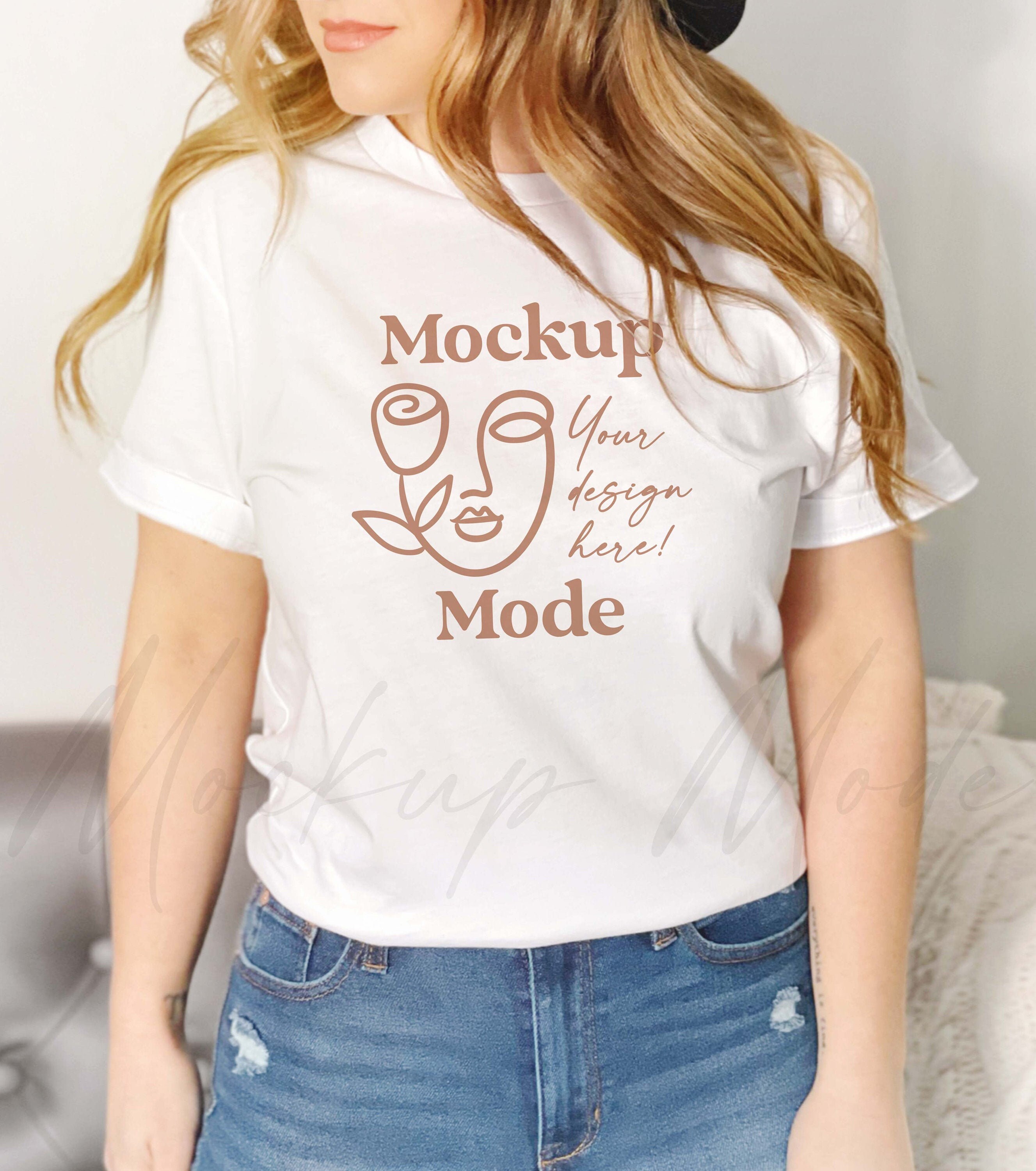 Download Bella Canvas 3001 White Mockup Bella Canvas T Shirt Mockup | Etsy