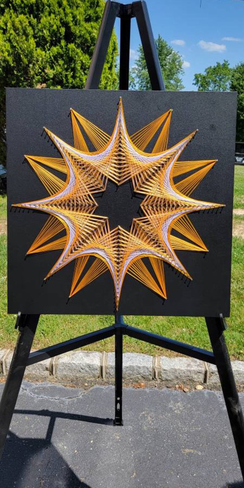 3D Golden Star Abstract String Wall Art 2020 - Etsy