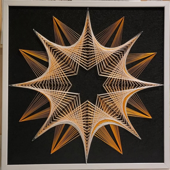 3D Golden Star Abstract String Wall Art 2020 | Etsy