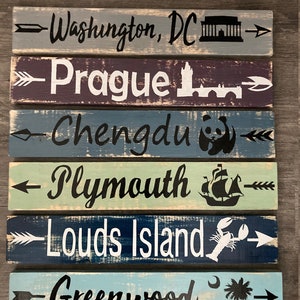 Custom Directional Signs with Arrows. Mothers Day Gift. Custom gift for him or gift for her. Yard signs, home decor, interior & outdoor sign image 9