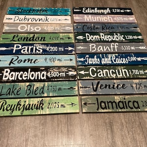 Custom Directional Signs with Arrows. Mothers Day Gift. Custom gift for him or gift for her. Yard signs, home decor, interior & outdoor sign Weathered Rustic