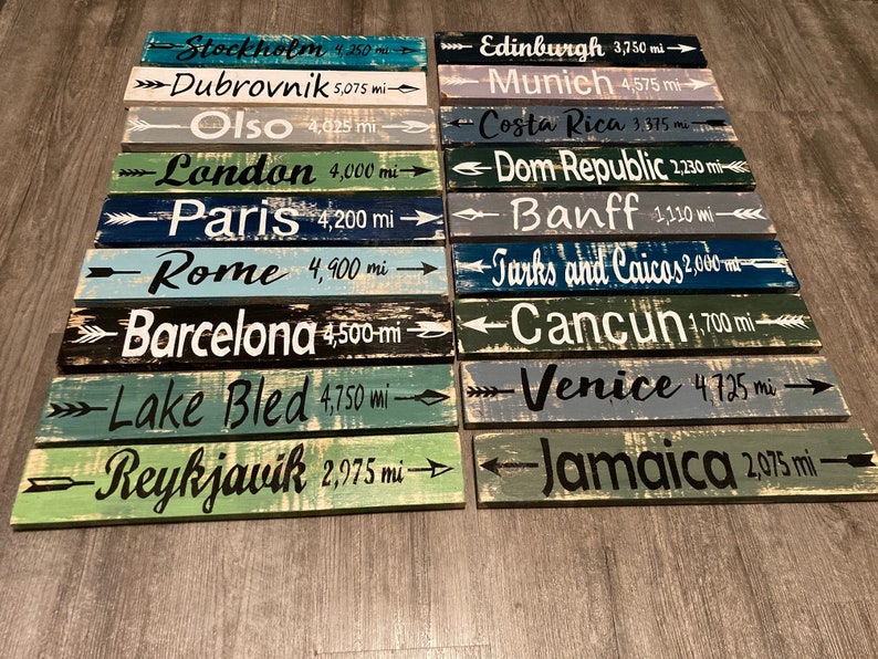 Custom Directional Signs with Arrows. Mothers Day Gift. Custom gift for him or gift for her. Yard signs, home decor, interior & outdoor sign Weathered Rustic