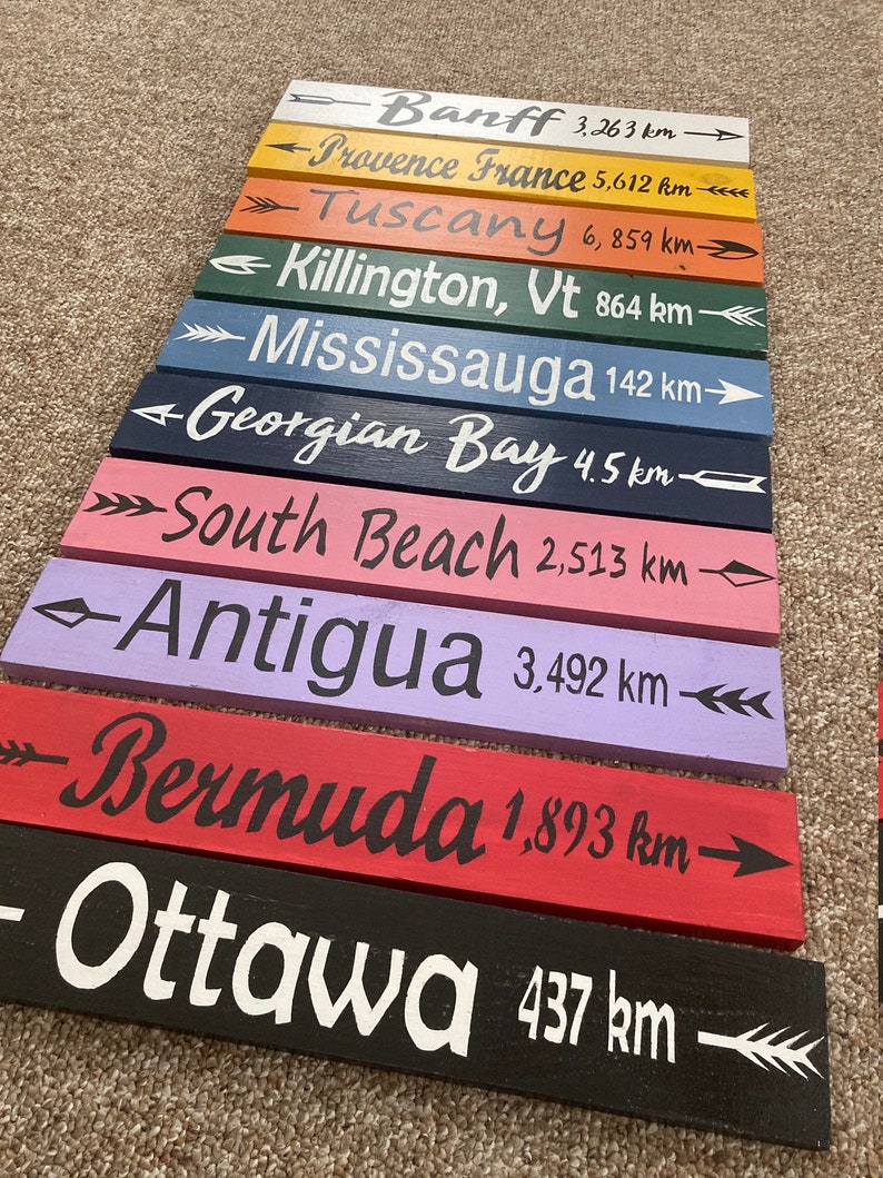 Custom Directional Signs with Arrows. Mothers Day Gift. Custom gift for him or gift for her. Yard signs, home decor, interior & outdoor sign Cleanly  Painted
