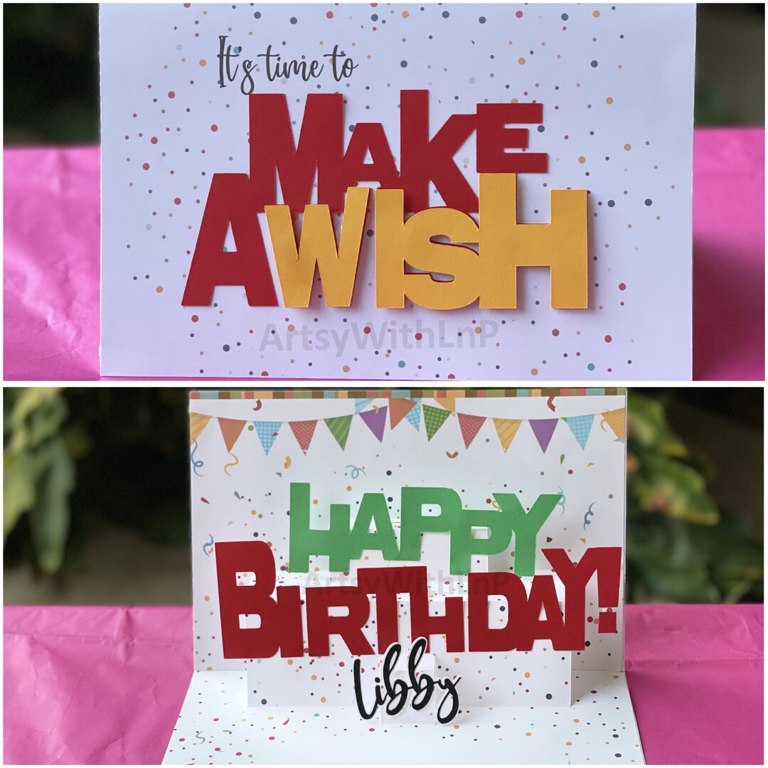 Personalized 3D Pop up Happy Birthday Greeting Card With Name and ...