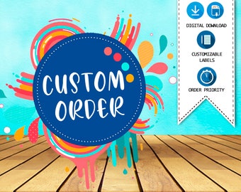 Custom order or priority order - Custom listing - Personalized items - Rush fee - Pay for Custom order tags, labels, packs or priority