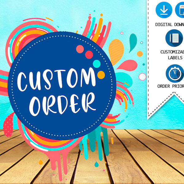 Custom order or priority order - Custom listing - Personalized items - Rush fee - Pay for Custom order tags, labels, packs or priority