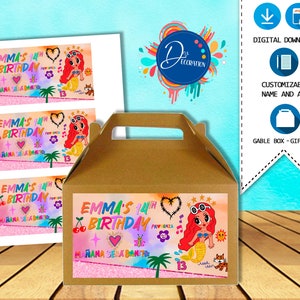 Karol G Mañana Sera Bonito Box Label, Gable box, Etichette per la festa di compleanno - DOWNLOAD DIGITALE stampabile - etichetta scatola- Gable box- Compleanno