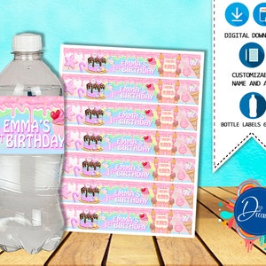 Candyland Bottle Label, Labels for Birthday Party Printable DIGITAL ...