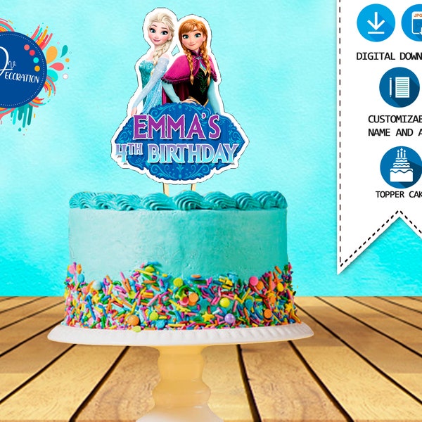 Elsa Topper Cake Printables - Etsy