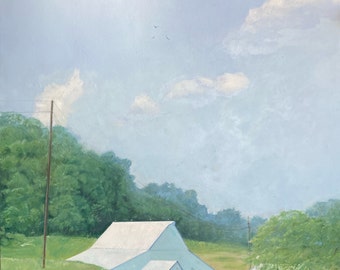 East of Amesville, original oil painting by B. Matthews