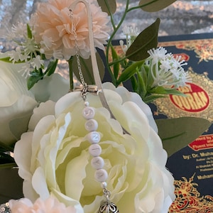 Hand made Personalised Book marks made to order wedding gift pearl gold silver ramadan eid wedding nikkah gift father’s day, Mother’s Day