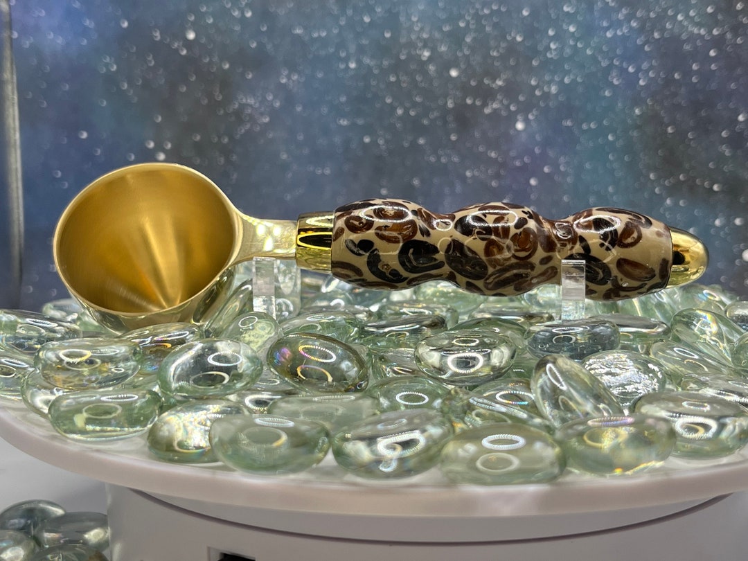 Handcrafted Gold Coffee Scoop With Coffee Bean Handle Etsy