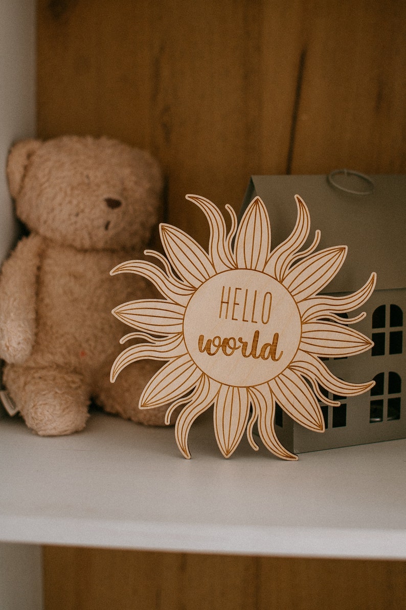 Helloworld Milestone Hello World Sun Milestone/ Newborn Photo Prop - Etsy