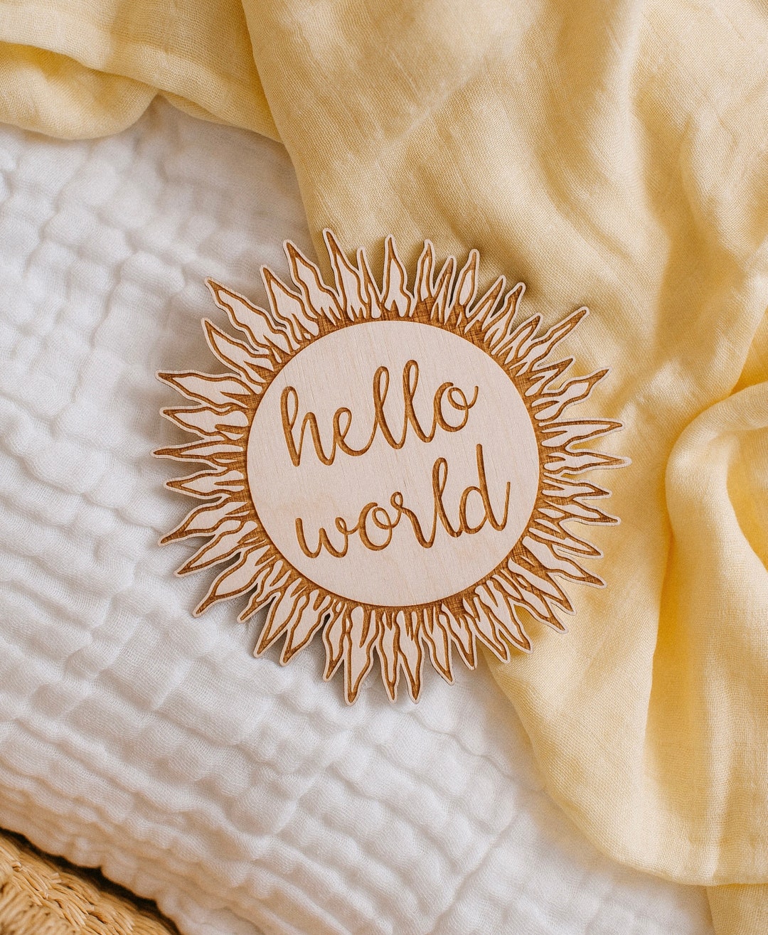 Helloworld Milestone Hello World Sun Milestone/ Newborn Photo Prop - Etsy