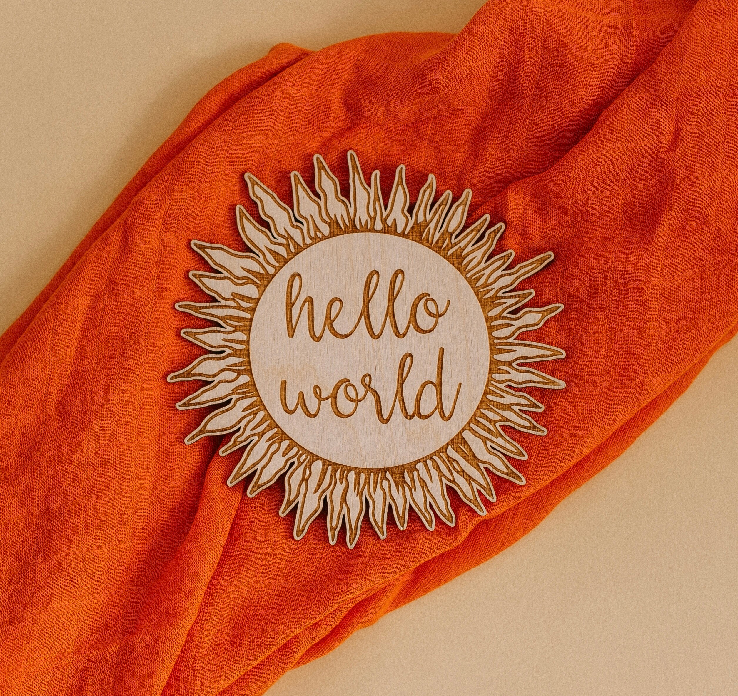 Helloworld Milestone Hello World Sun Milestone/ Newborn Photo Prop - Etsy