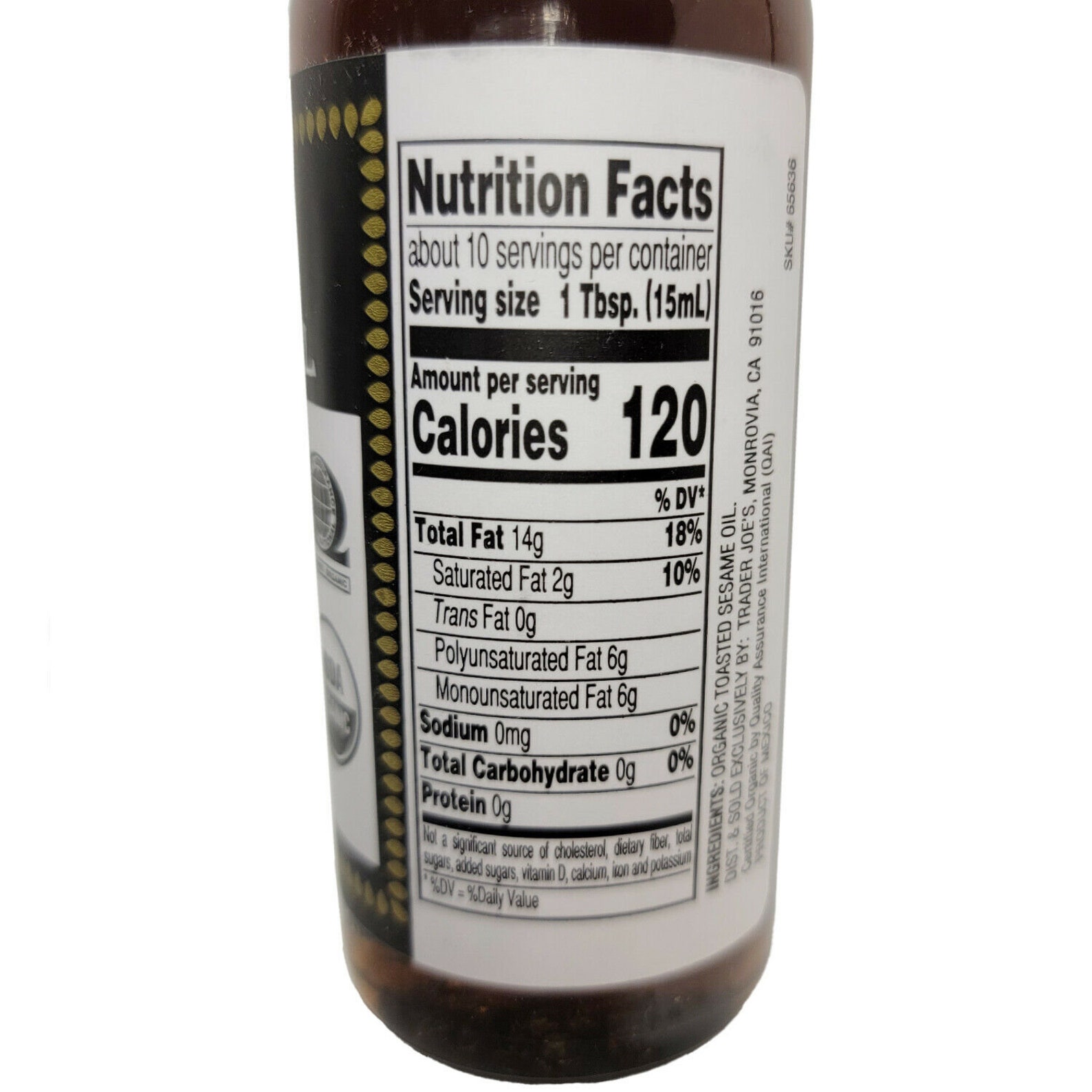 Trader Joes Organic Toasted Sesame Oil USDA Cooking & Etsy