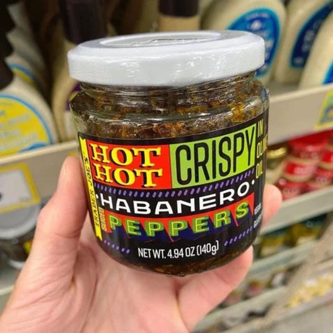 Trader Joes Hot Hot Crispy Habanero Peppers in Olive Oil Etsy