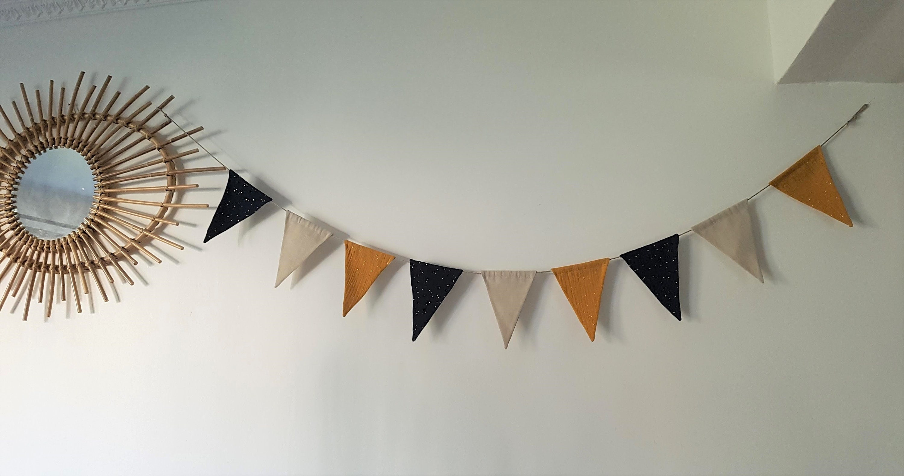 Fanions en Tissu Cousu Main Pour Guirlande à Composer Soi-Même