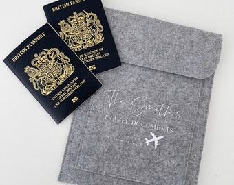 Portefeuille de voyage personnalisé | Titulaire du passeport | Titulaire du passeport familial | | organisateur de documents de voyage Porte-documents personnalisés