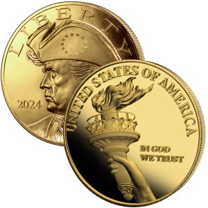 10 Gold Coins Full Set Patriotic Trump 