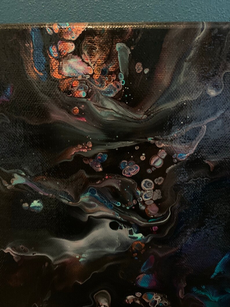 Chemical Reaction Abstract Painting 10 X 12 Inches 25 X 30cm Etsy