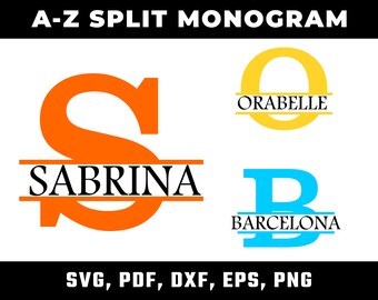 Download Split Monogram Svg Etsy