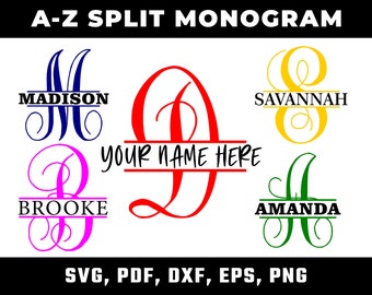 Download Monogram Initial Svg Etsy