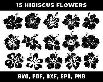 Hibiscus Flower Svg Etsy