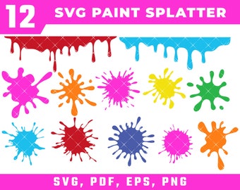 Paint Splash Clipart Etsy