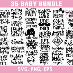 Baby SVG Bundle, Baby shirt, Baby Onesie SVG, Funny Baby svg, baby newborn svg, Newborn SVG Bundle, Baby Quote Bundle, Cute Baby Sayings svg