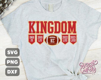 Red Kingdom KC 1960 svg png, KC Trophy years svg, kc super champs svg, chiefs champs svg, kc, LVIII champs svg, mahomes svg, kelce svg,