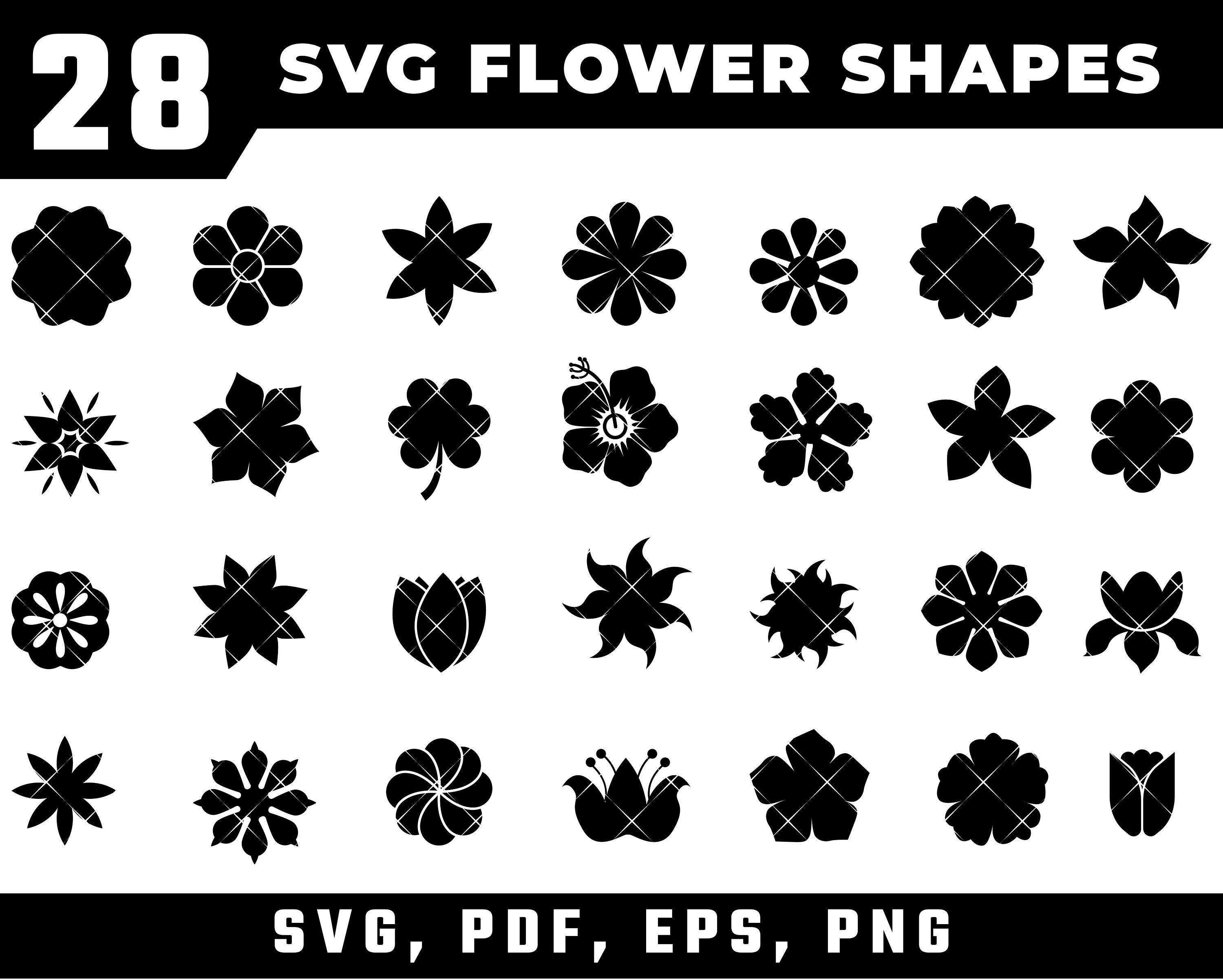 Large Flower Template SVG