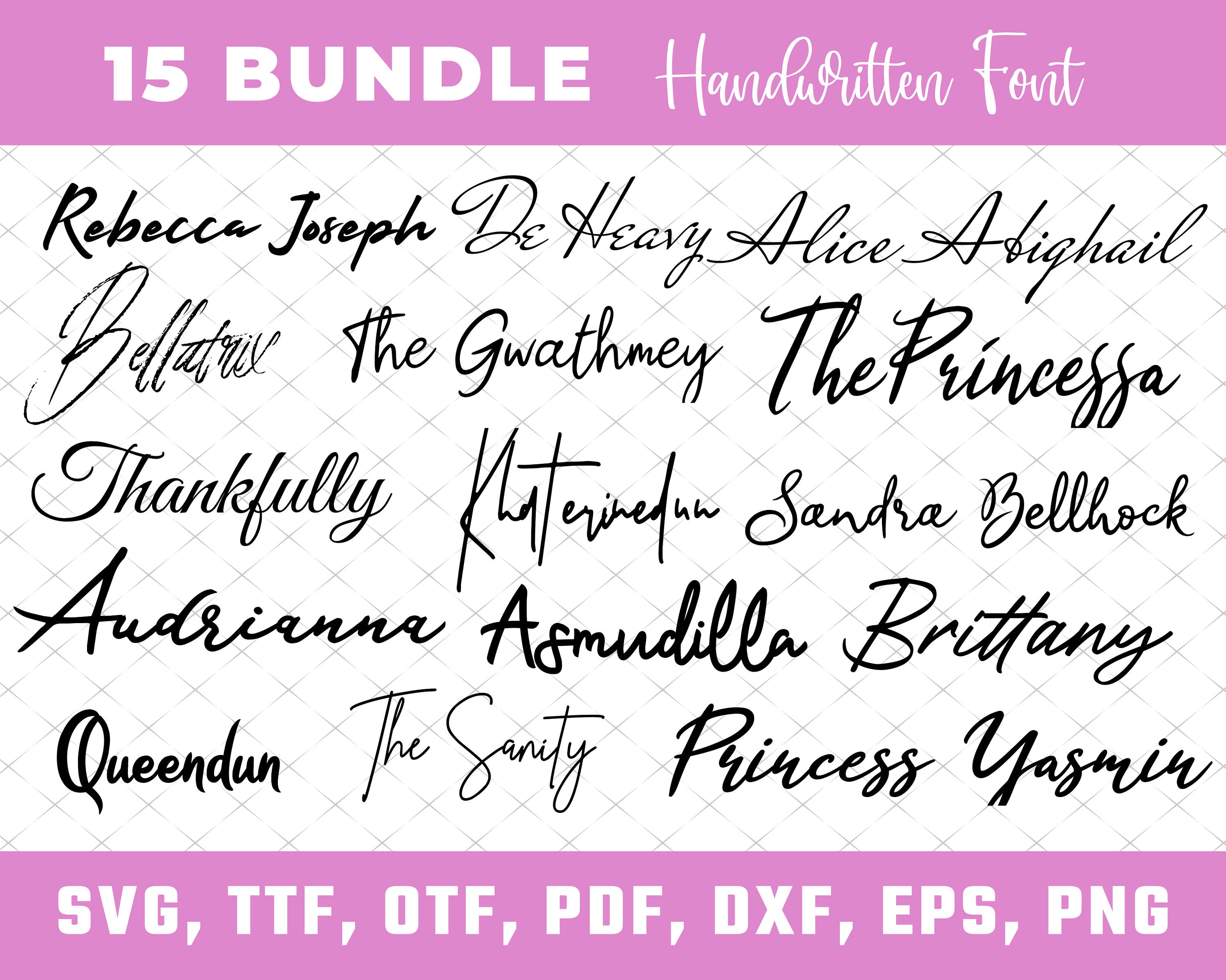 Buy Cursive Fonts Bundle Cursive Fonts For Cricut Cursive Font Bundle