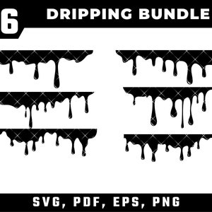 Dripping borders svg dripping svg Dripping borders cut files Dripping borders png Dripping borders image Paint drip svg Cricut Silhouette