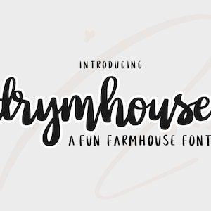 Font, Handwritten Font, Farmhouse Font, Farmhouse Font, Alphabet, Script Font, cursive font, fun font, Digital Download Cricut/Silhouette,