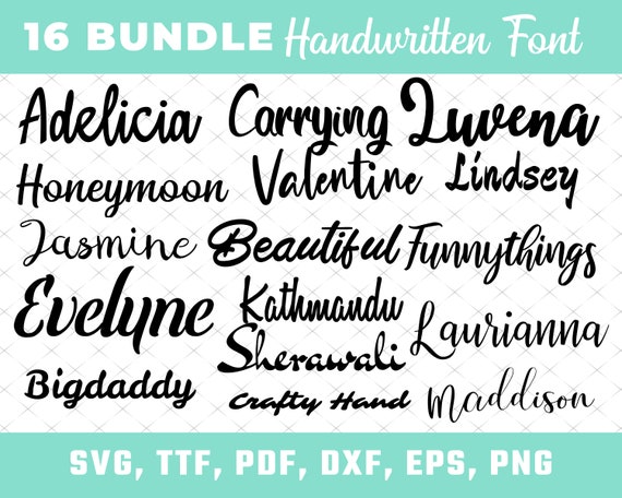 Download Cursive Fonts Bundle Cursive Fonts For Cricut Cursive Font Etsy