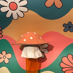 Handcrafted Papier-Mâché Mushroom Storage Container - Whimsical Home