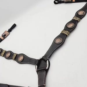 Rancher Rohleder-Vorderzeug - Western-Vorderzeug für Pferd - mit Rohleder Conchos in Rosegold