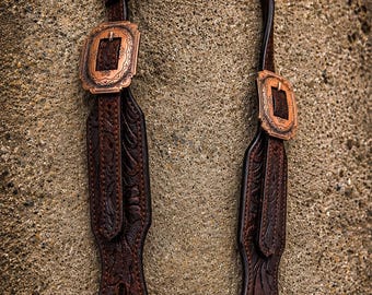 Rough Rider One Ear Headstall - Western Headstall - Western Bridle- Leather Horse Tack - Ranch Hand Premium Leather Headstall