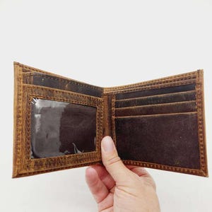 Billetera de cuero - The Ranch Hand - Billetera de tres pliegues - Billetera para hombre - Gran regalo para él - Billetera plegable para hombre - Billetera de cuero para hombre