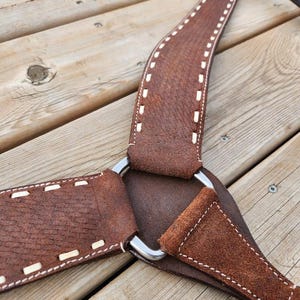 Wrangler Roughout Breast Collar- White Buckstitch