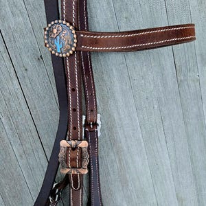 Blaues Arizona Kaktus Stirnband Headstall- Leder Zaum Kaktus Conchos- Western Headstall- Western Zaumzeug- Leder Pferd Tack- Ranch Hand