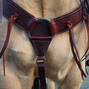 Cowpuncher Breast Collar with Leather Fringe