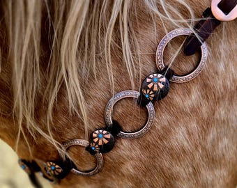 Twisted Iron- Copper Mesa Metal Ring Breast Collar