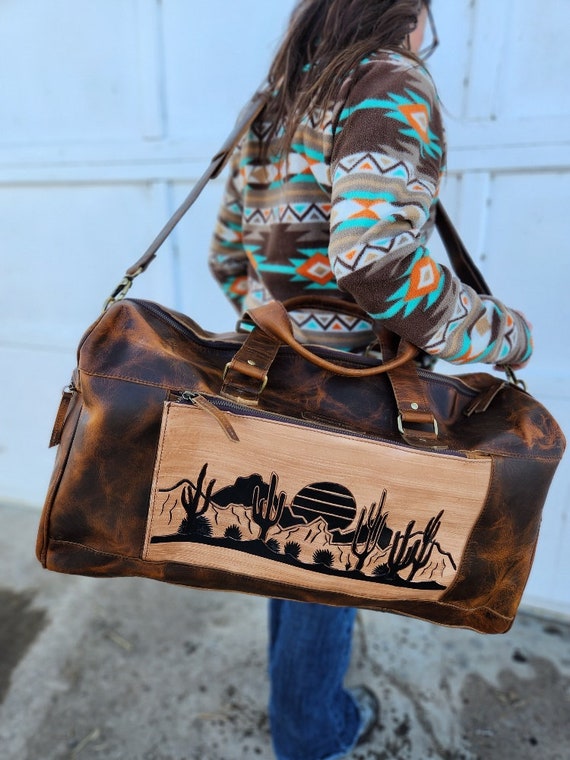 Distressed Leather Duffel Bag / Travel Bag- The Vintage - Ranch Hand Store